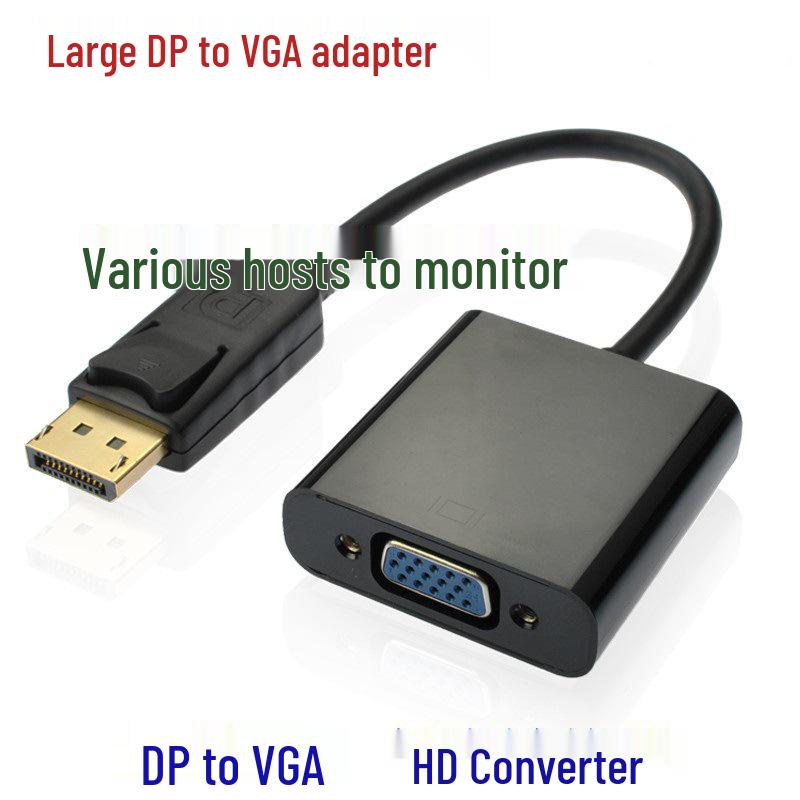 DP to VGA Female Adapter Cable for HD Display – Large DisplayPort to VGA Converter