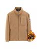 Men's Outdoor Casual Cross-Border Fleece Jacket with Stand-Up Collar