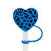 2Pcs Sweet Heart Leopard Print Silicone Straw Cap Dustproof Splashproof Rainbow Straw Cover Tips Straw Decoration For 7-8mm
