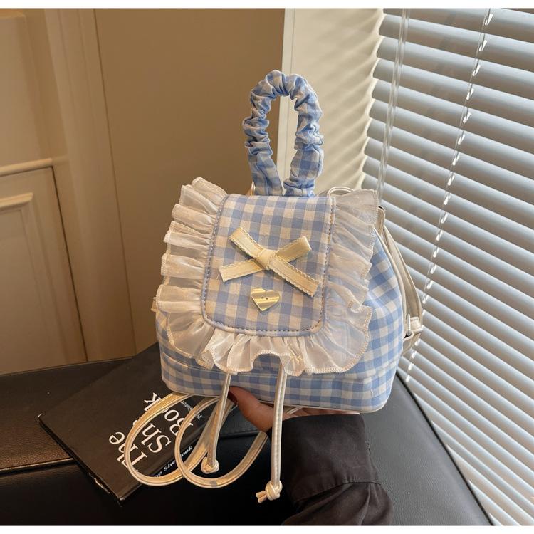 

Cute mini backpack, cute wind backpack, women s girl lace schoolbag.