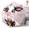 Cows in Flower Field Outdoor Automatic Umbrella Retractable Design with 8-Rib Durability Lightweight Perfect Gift for Friends Family