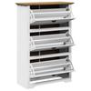 Vidaxl Shoe Rack, Bodo, White-Brown, 80X35X118 Cm