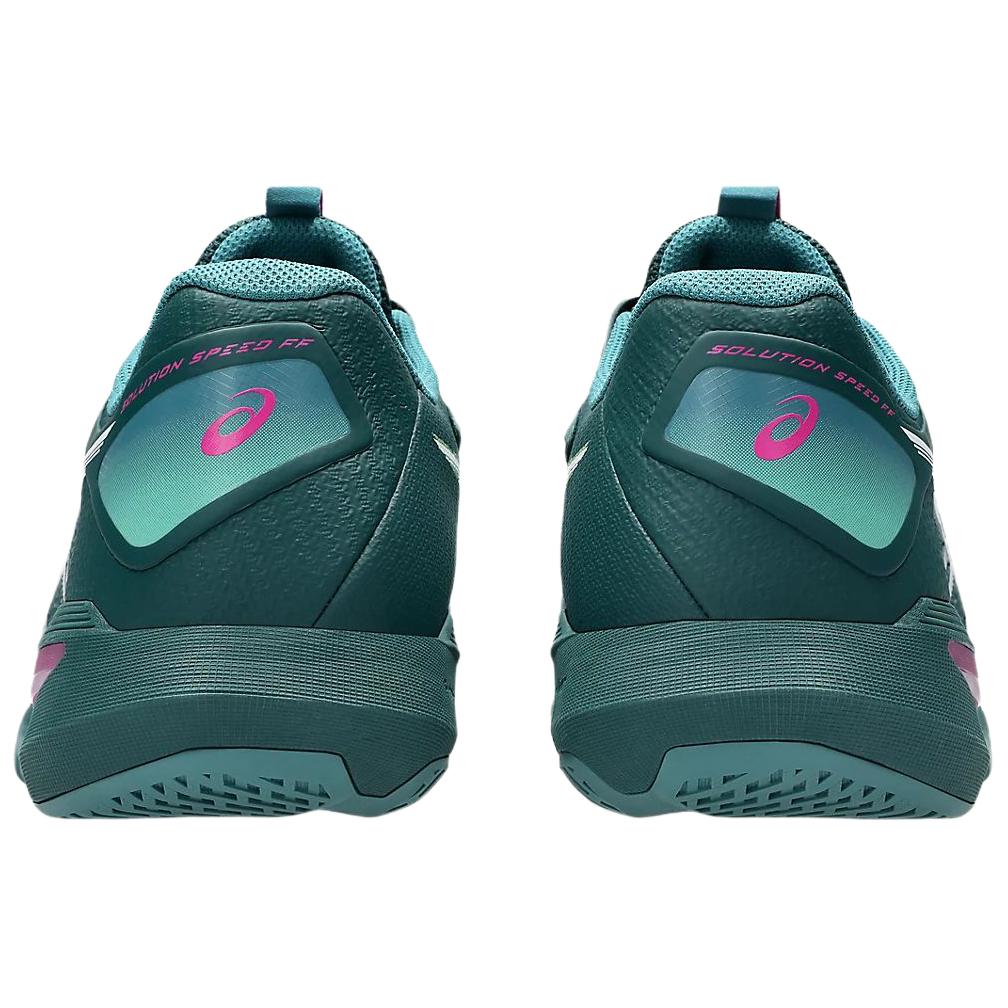Asics Solution Speed FF 4 Comfortable Fit Rebound Low-Top Tennis Shoes Men sneakers Green Silver 1041A532-300