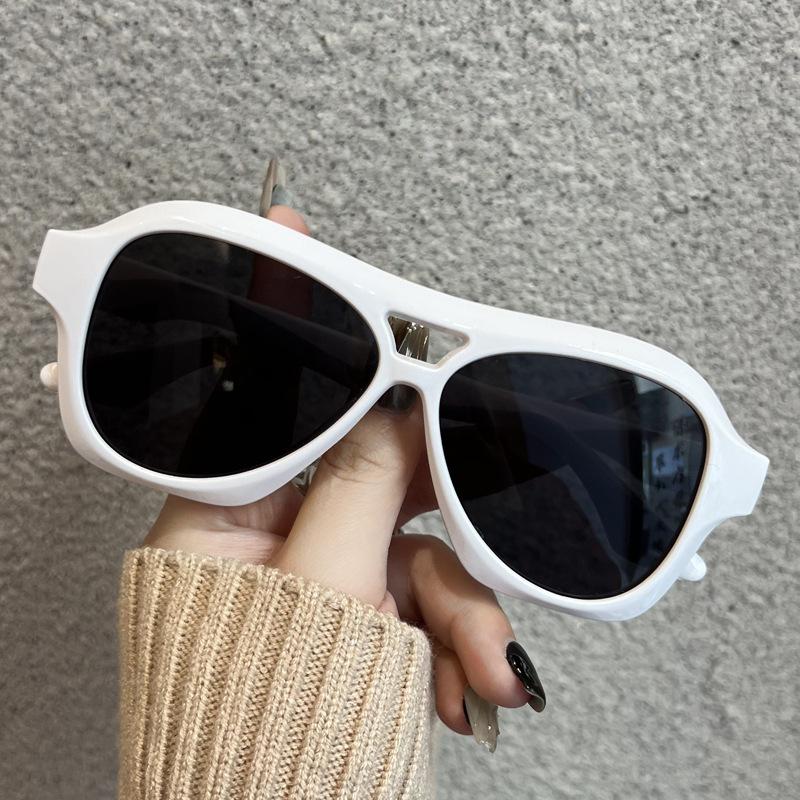 Neue Vintage Runde Sonnenbrille Damen Herren Marke Pilot Große Brille Oculos De Sol für Männlich Weiblich Quadratisch Speziell Geformte Sonnenbrille