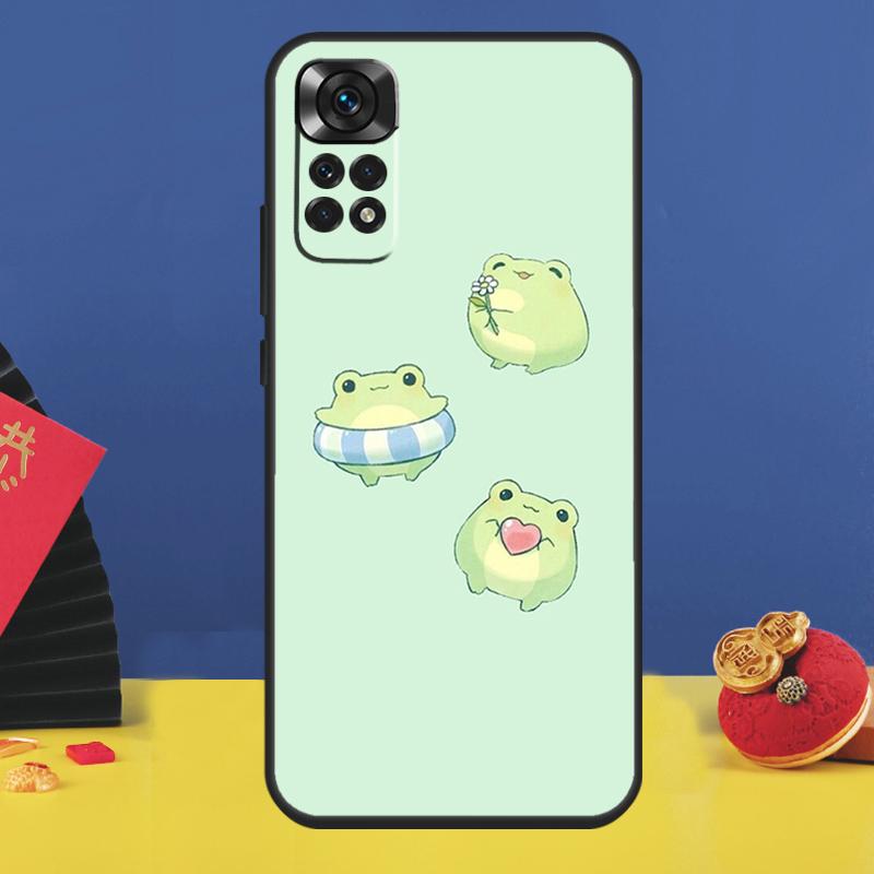 Kawaii Frog Phone Case For Xiaomi Redmi Note 11 Pro Note 10 Pro 12 8 9 Pro 9S 10S 11S 12C 9C 10C Funda