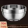 304 Stainless Steel Double-Layer Insulated Rice Bowls, 15cm (10-Pack)