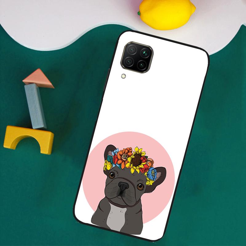 

French Bulldog For Huawei Nova Y73 Y72 Y70 Y90 Y60 Y61 Y91 12s 12i 11i 8i 9 10 SE P40 Lite P30 P60 Pro Case Huawei P30 Lite