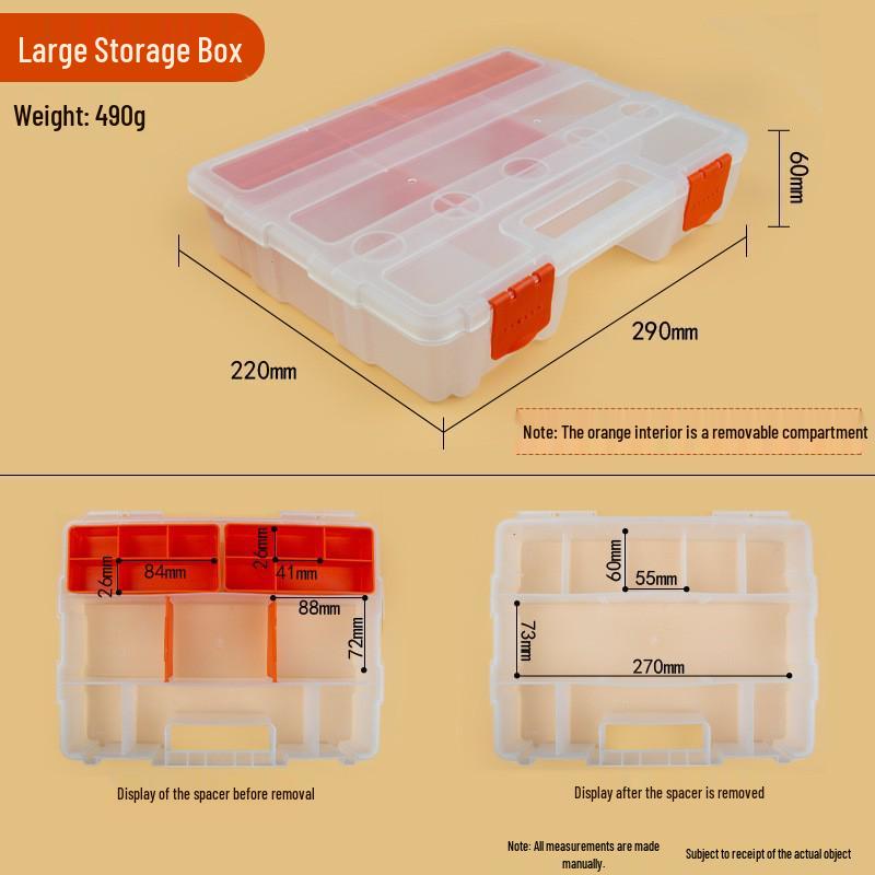 Multi-Grid Detachable Plastic Storage Box for Hardware and Watch Accessories