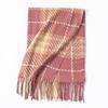 New sweet warm imitation cashmere scarf plaid student couple winter thickened warm scarf