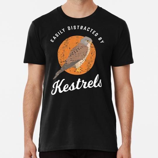 Birding Birdwatching Easily Distracted By Kestrels Design S-5XL USA Made T-Shirt Unisex T-Shirt M