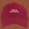Letter Hello Embroidered Weekend Baseball Cap Peaked Caps Breathable Hat Gifts
