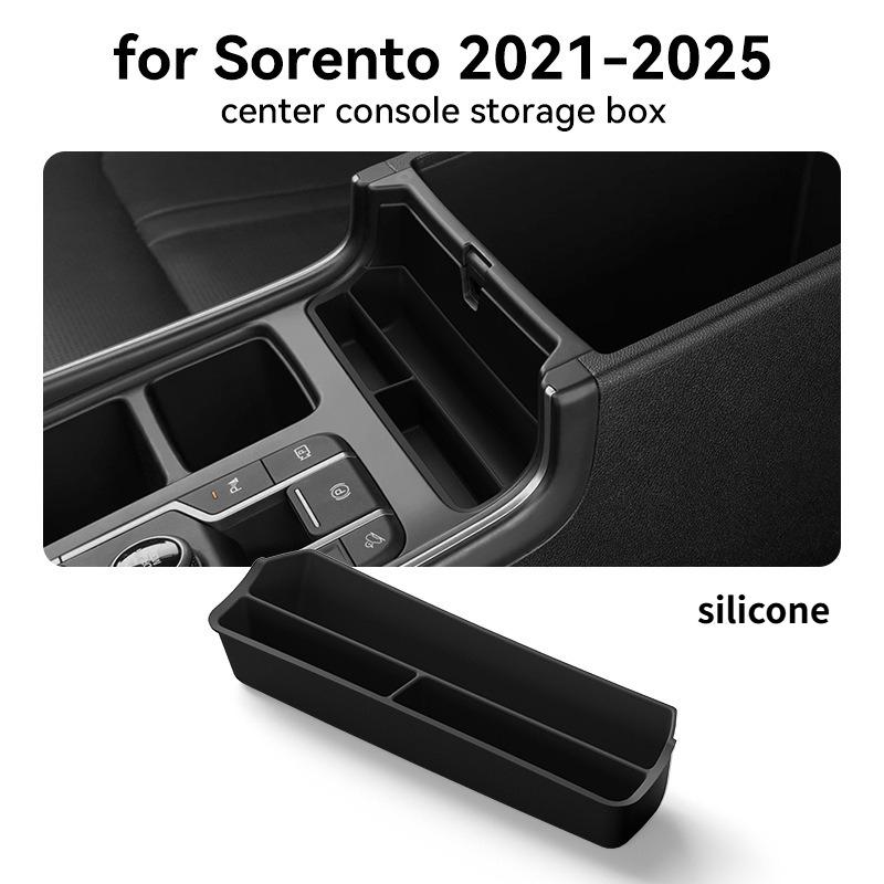For Kia Sorento Silicone Wireless Charging Box Pad Car Anti Slip Pad Center Console Water Cup Holder Car Accessories -2025
