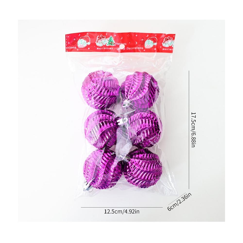 6cm Weihnachtskugel-Ornamente Set, Transparente galvanisierte Kunststoff-Hängekugeln für Feiertagsfeier und Heimdekoration