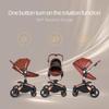 360° Rotating Baby Stroller: High View, Reclines, Foldable, Shock-Absorbing Eggshell Design