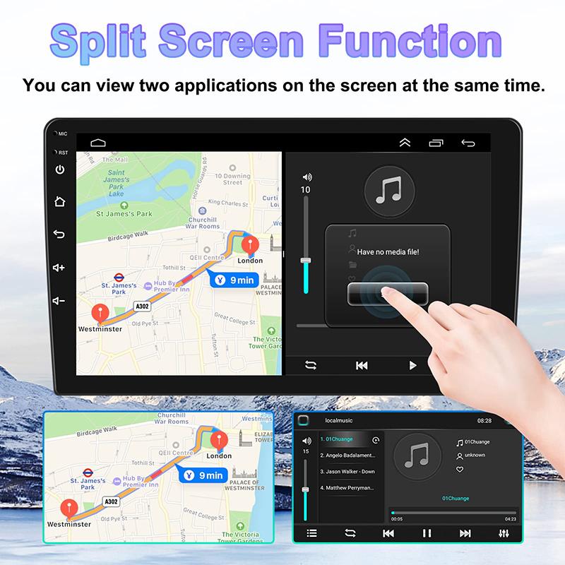 Android 13 Wireless Carplay Android Auto 7/9/10Inch Car Multimedia Player 2 Din Stereo Receiver Rear View Camera Car Accessories