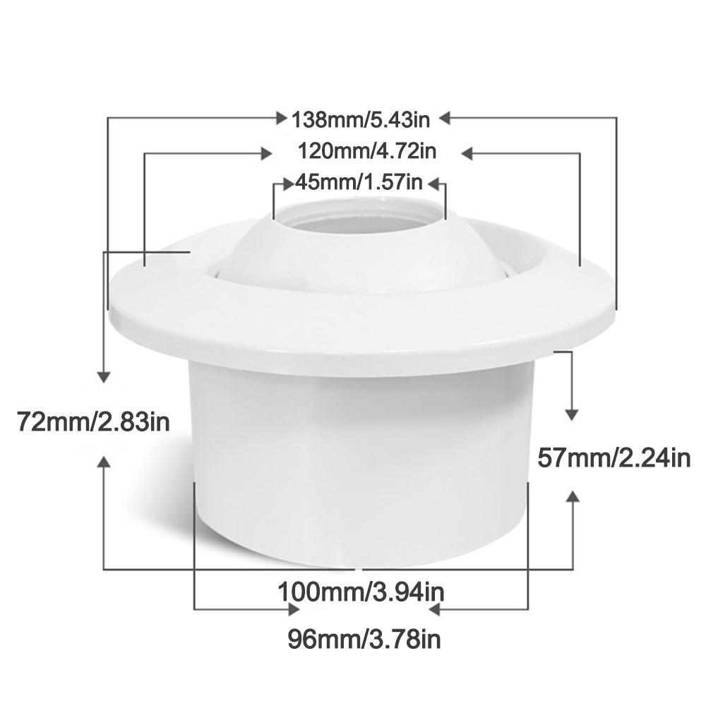 

Круглые вытяжные вентиляционные решетки кондиционера, регулируемые вентиляционные сопла для вентиляционного устройства 100mm