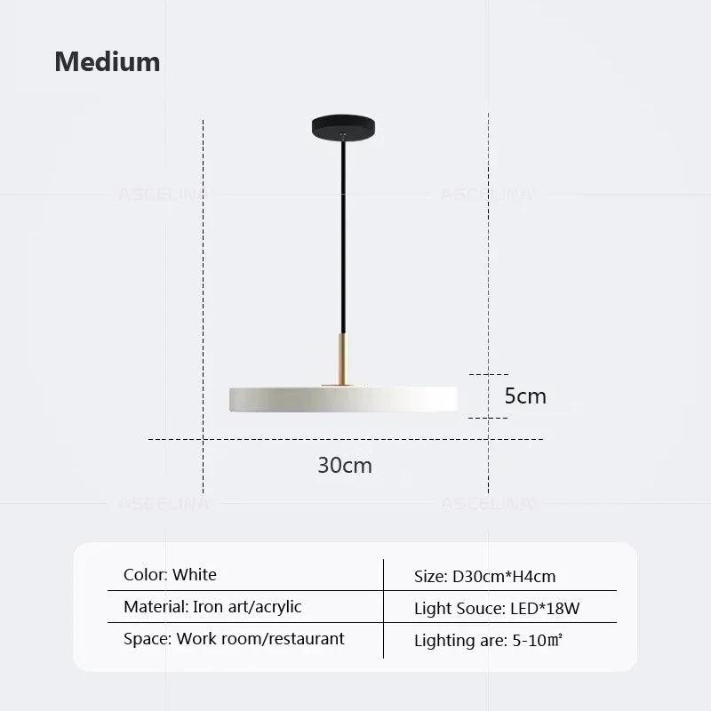 Nordic LED Pendant Light Minimalist Black White Iron Hanging Lamp For Restaurant Living Room Study Bedrooom illumination Fixture