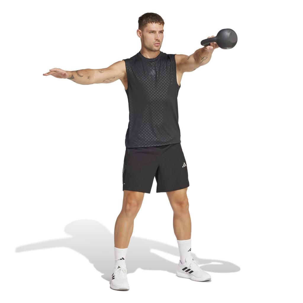 Adidas Men's Power 3-Stripes Tank Top, KLD25, Black/Carbon (JM3190), Size 2L