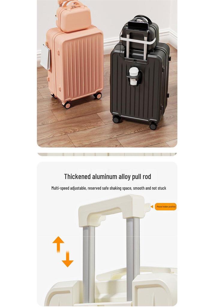 Durable 20-inch Silent Trolley Suitcase for Women and Men