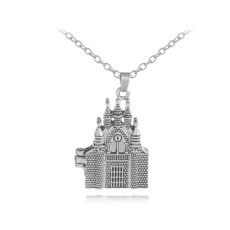 European and American hot-selling castle pendants, necklaces, fashionable retro accessories gifts