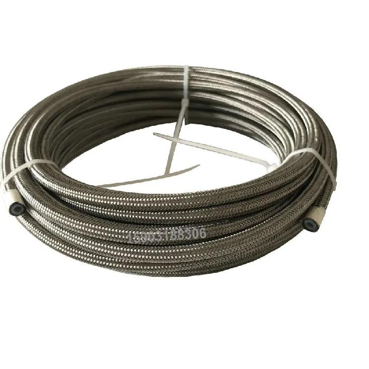 AN3 3AN Double Stainless Steel Braided PTFE Lined Brake Hose Line Car Motorcycle Hydraulic Brake Fuel Line Hose 10M