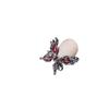 Women's Red Butterfly Adjustable Luxury Ring - French Design