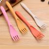 Wheat Straw Travel Utensils With Case Camping Spoon Fork Portable Camping Utensil Set  Tableware