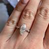 Sterling  AAA Crystal Marquise Cubic Zirconia Rings for Women Fashion Thin Ring Engagement Wedding Statement Jewelry