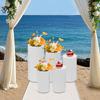 5 Pcs Dessert Stand White, Modern Cylindrical Cupcake Cake Display Rack, Heavy Duty Iron Multi-level Stand