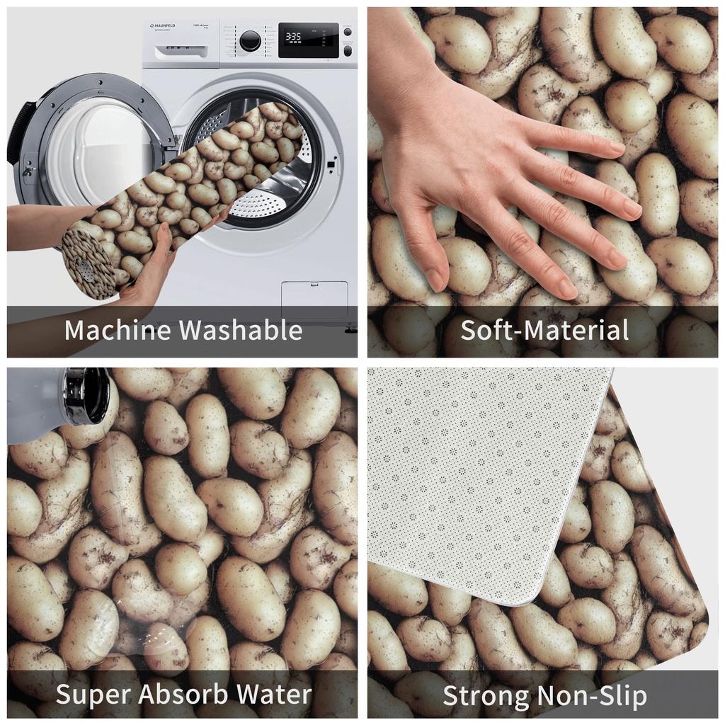 Fashion Raw Potatoes Doormat Anti-Slip Entrance Bathroom Kitchen Floor Door Mats  Garden Rug Carpet Footpad
