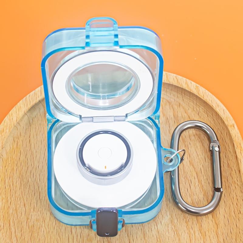 Clear Flexible Case with Carabiner Protector Cover for Rings Charger Shell Dustproof Charging Case Cover