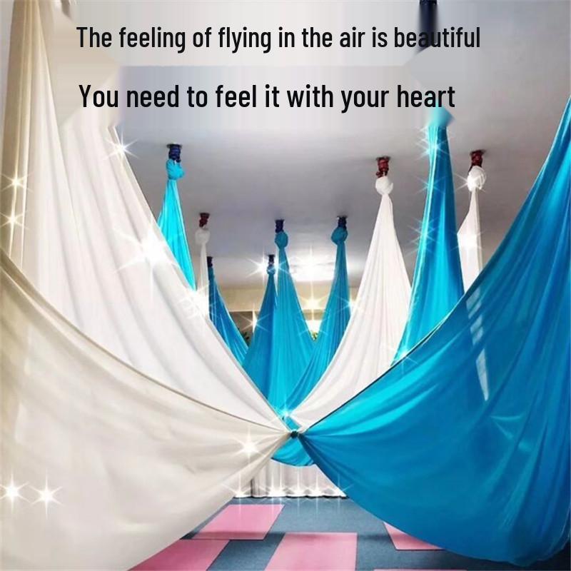 Anti-Gravity Aerial Yoga Hammock 2.8x5m with Elastic Fabric and Hanging Straps