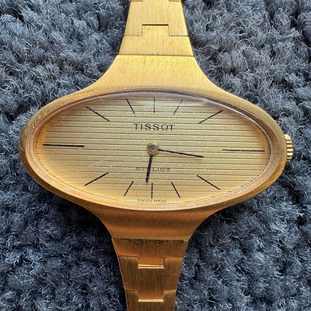 Used [Junk] TISSOT STYLIST Gold Vintage Manual Winding Watch