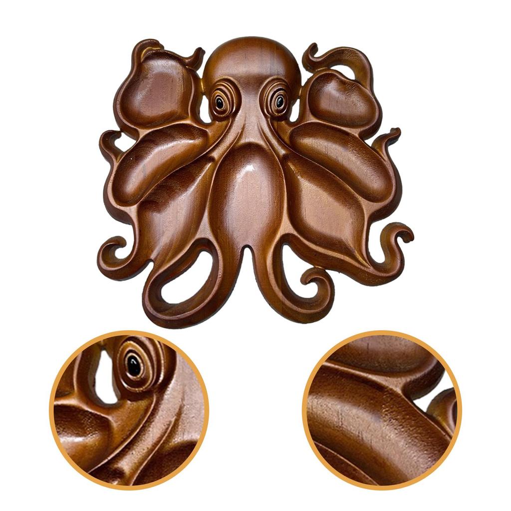 Wooden Octopus Charcuterie Platter Portable Multipurpose House Warming Gifts Cheese Tray for Nuts Snacks Spice Fries Chips
