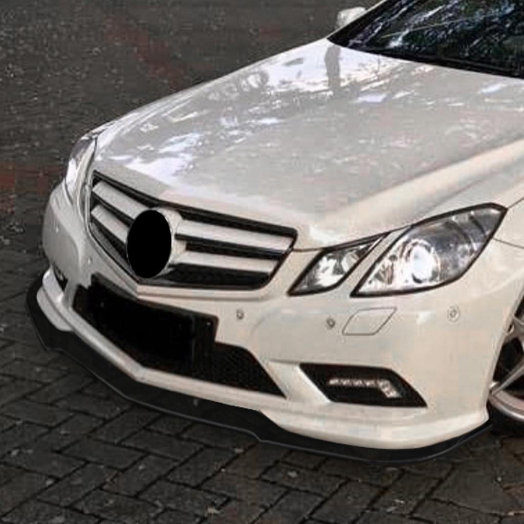 Para Mercedes Benz Clase E W207 C207 Coupé 2009-2012 Labio Divisor Spoiler Delantero Negro Mate Brillante Aspecto Fibra de Carbono