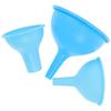 3Pcs Silicone Kitchen Funnel Set Wide Mouth Bottle Filling Funnel for Oil Sauce Wine Easy Transfer Reusable Cooking Utensil