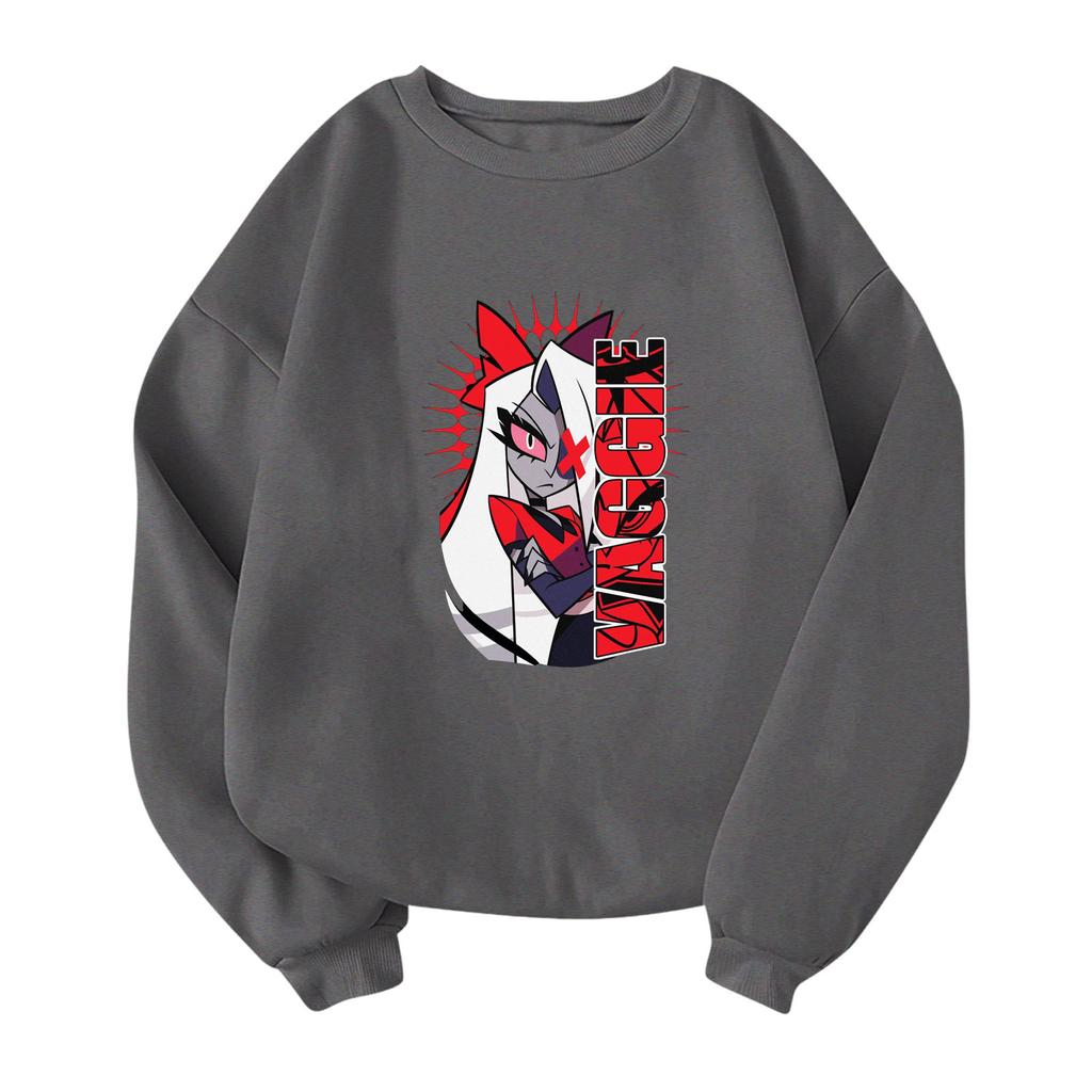 Children's Fashionable Lightweight Long-sleeved Round Neck Pullover With Pockets Printed Pullover