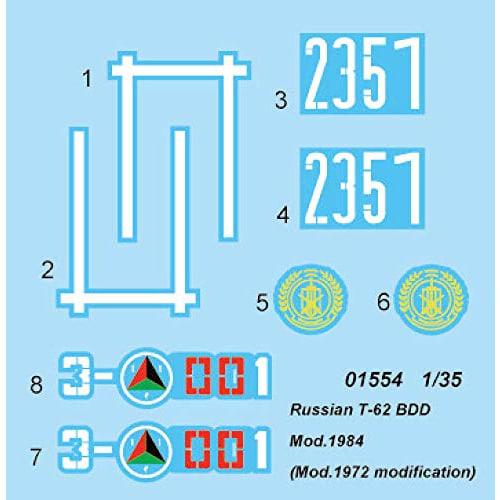 Trumpeter 1/35 Soviet T-62 BDD Main Battle Tank Mod. 1984 Plastic Model