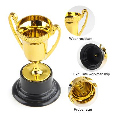 10 trofeos de plástico para competiciones deportivas, mini trofeos para ganadores, accesorios fotográficos reutilizables, útiles escolares.