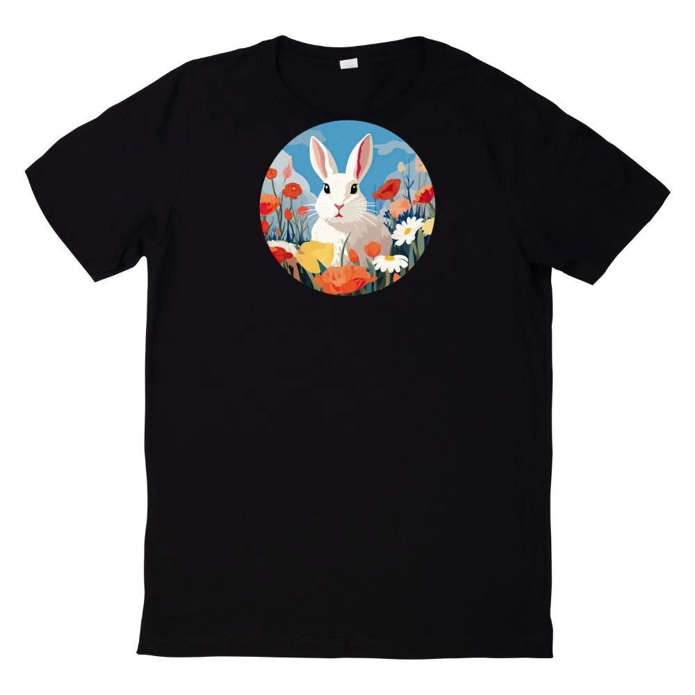 Weißes Kaninchen Illustration T-Shirt S