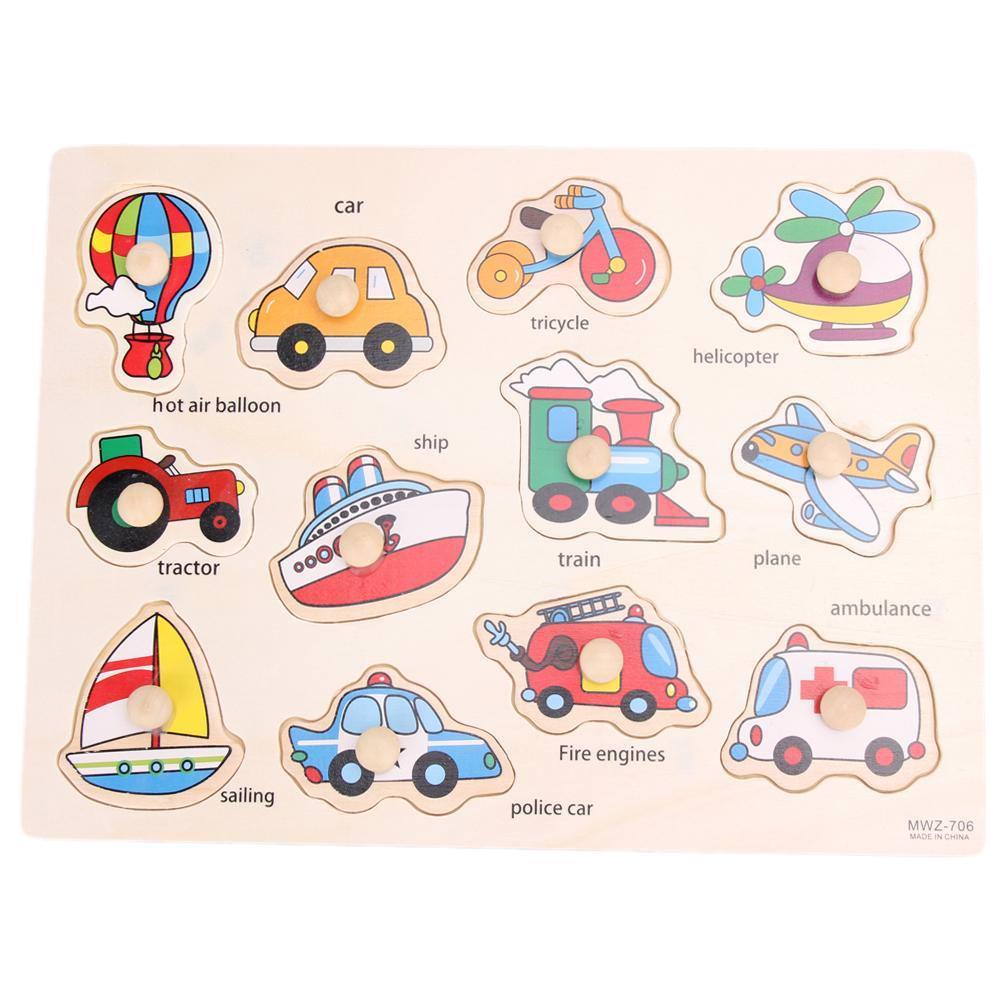 

Новые Детские Деревянные Развивающие Игрушки для Раннего Обучения, Игрушка для Хватания Руками Малыша, Пазл Vehicle