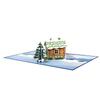 3D Snowy Gingerbread House Greeting Card Set for Christmas Decorations Creative 3D Surprise and Express Warm Wishes