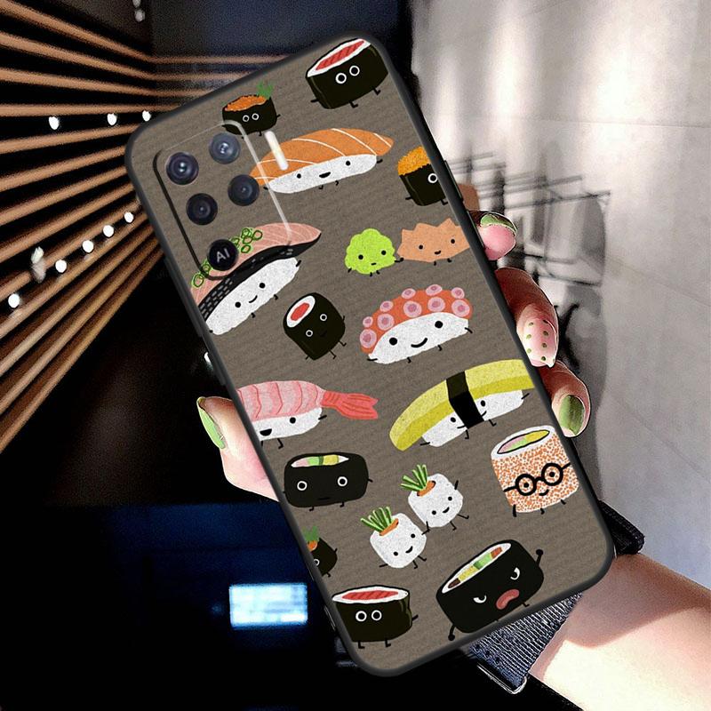 Sushi Lebensmittel Hülle Für Oppo A38 A18 A78 A98 A58 A60 A80 A40 A96 A76 A16 A94 A74 A54 A15 A17 A57 A77 A5 Pro