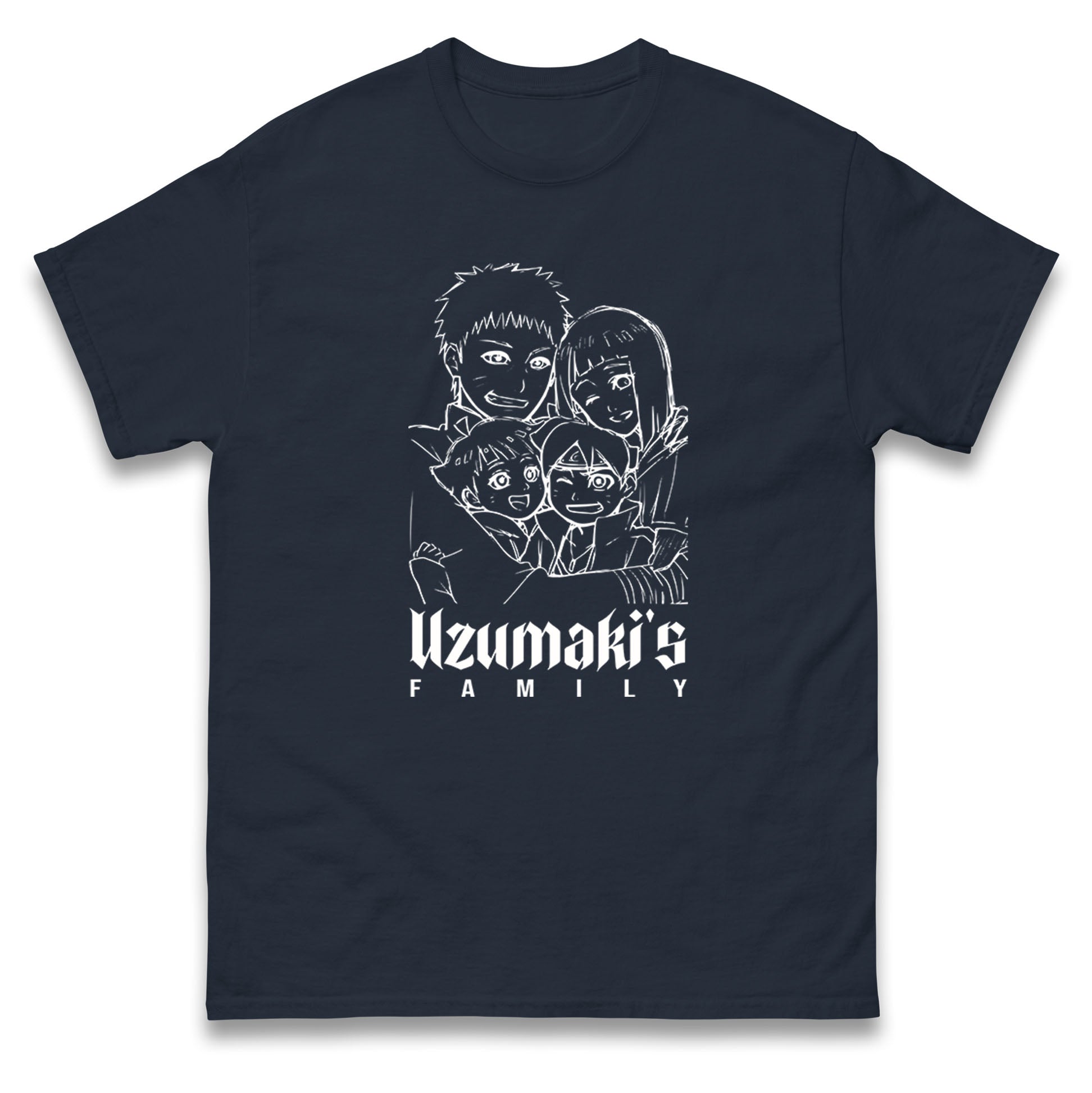 Naruto Shippuden Uzumaki s Family Mens T Shirt Womens Tops Tees 3XL