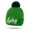 Green Knitted Brimless Hat for StPatricks Day Soft Comfortable Skull Hat for Men and Women Festival Celebration Wear