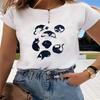 Short Sleeve Print Clothes Women Spring Summer Female Tee Fashion Cat Love Sweet Valentine Shirt Lady Graphic T-shirt