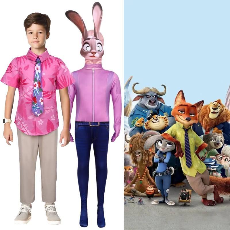 Wilde Zootopia Nick Judy Hopps Cosplay Costume Set Halloween Stage Performance
