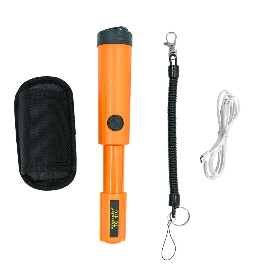 TC-116 Tragbarer Metallldetektor Pinpointer Wiederaufladbare Lithiumbatterie Handgehaltener Schatzsucher Positionierungsstab IP68 Wasserdicht