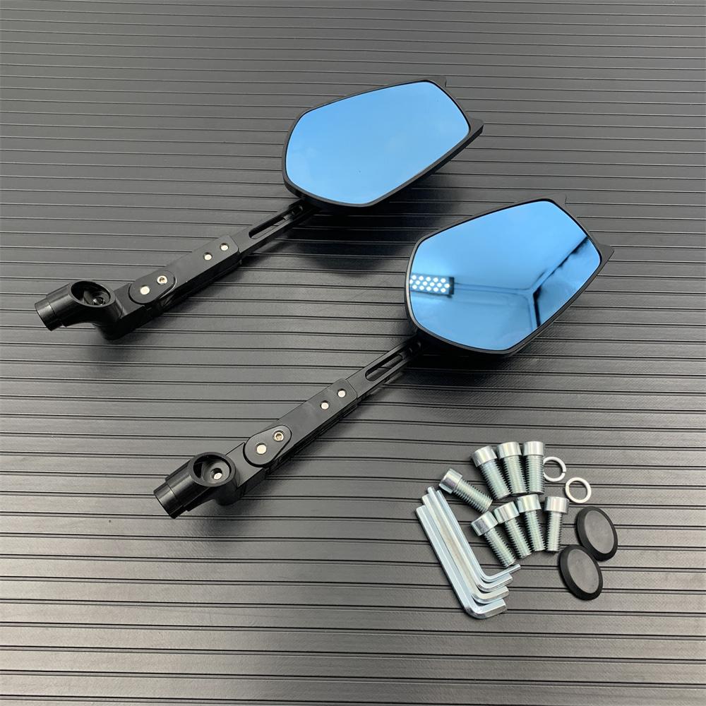 Adjustable ALUMINUM Custom Universal Motorcycle Rearview Side Mirrors 8mm 10mm For KAWASAKI Z750 HONDA R1 R6 FZ6 SUZUKI YAMAHA