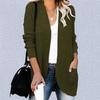 Open Front Cardigan Women Long Sleeve Soft Knit Sweater Casual Loose Pocket Outerwear